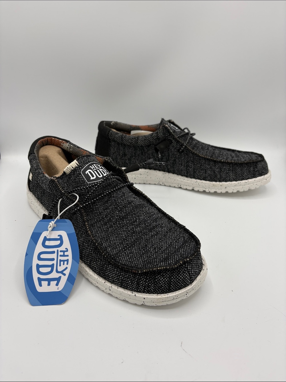 NEW! Hey Dude Men’s Slip-On Loafers in Black Heather - Size 11
